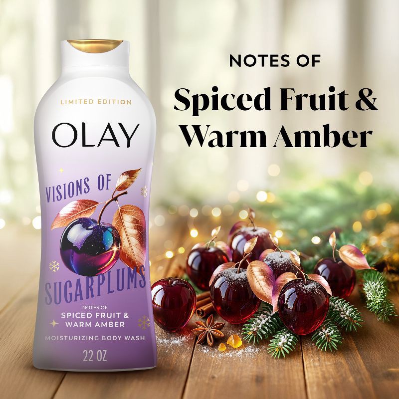 slide 3 of 16, Olay Limited Edition Holiday Body Wash - Sugarplum - 22 fl oz, 22 fl oz