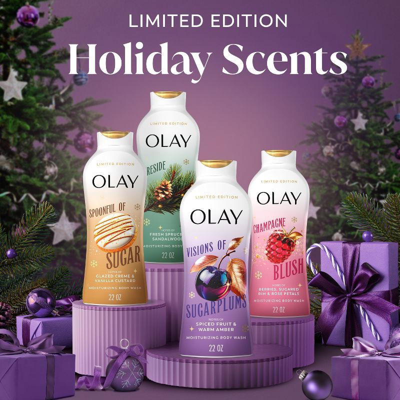 slide 7 of 16, Olay Limited Edition Holiday Body Wash - Sugarplum - 22 fl oz, 22 fl oz