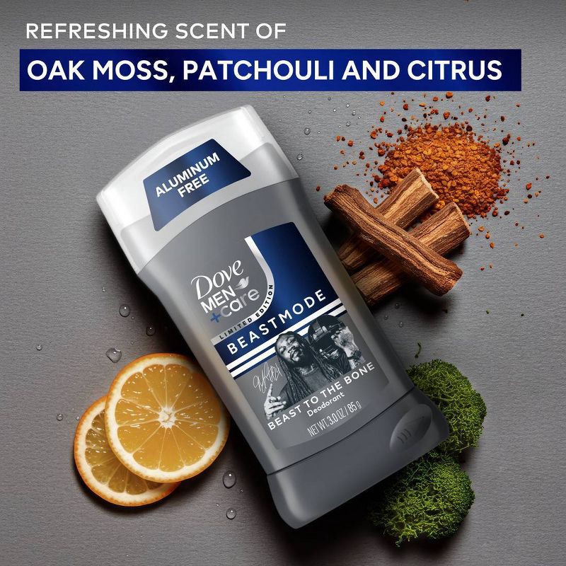 slide 3 of 7, Dove Men+Care Aluminum-Free Limited Edition Deodorant Stick Beastmode Collection - Beast to the Bone - 3oz, 3 oz