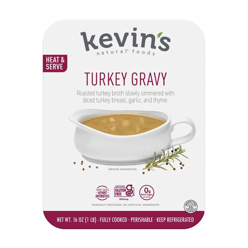 slide 1 of 4, Kevin's Natural Foods Gluten Free Turkey Gravy - 16oz, 16 oz