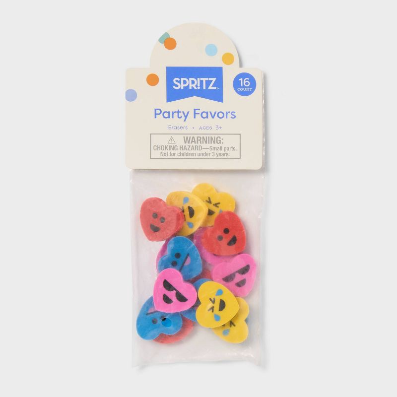slide 3 of 3, 16ct Valentine's Day 2D Erasers Party Favor Set - Spritz™, 16 ct