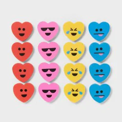16ct Valentine's Day 2D Erasers Party Favor Set - Spritz™