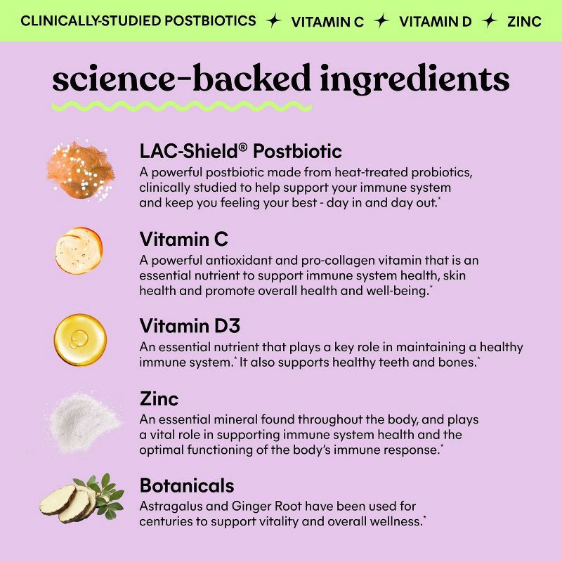 slide 4 of 7, Lemme Immunity Daily Wellness Gummies - 60ct, 60 ct