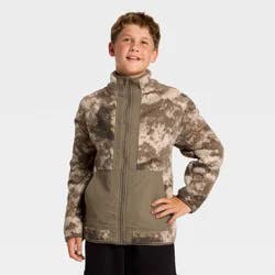 Boys' Faux Shearling Fleece Zip-Up Jacket - art class™ Beige L
