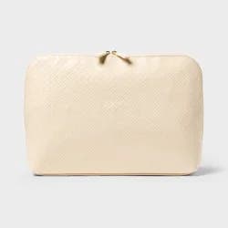 Sonia Kashuk™ Fold-Open Dome Makeup Bag - Textured Cream