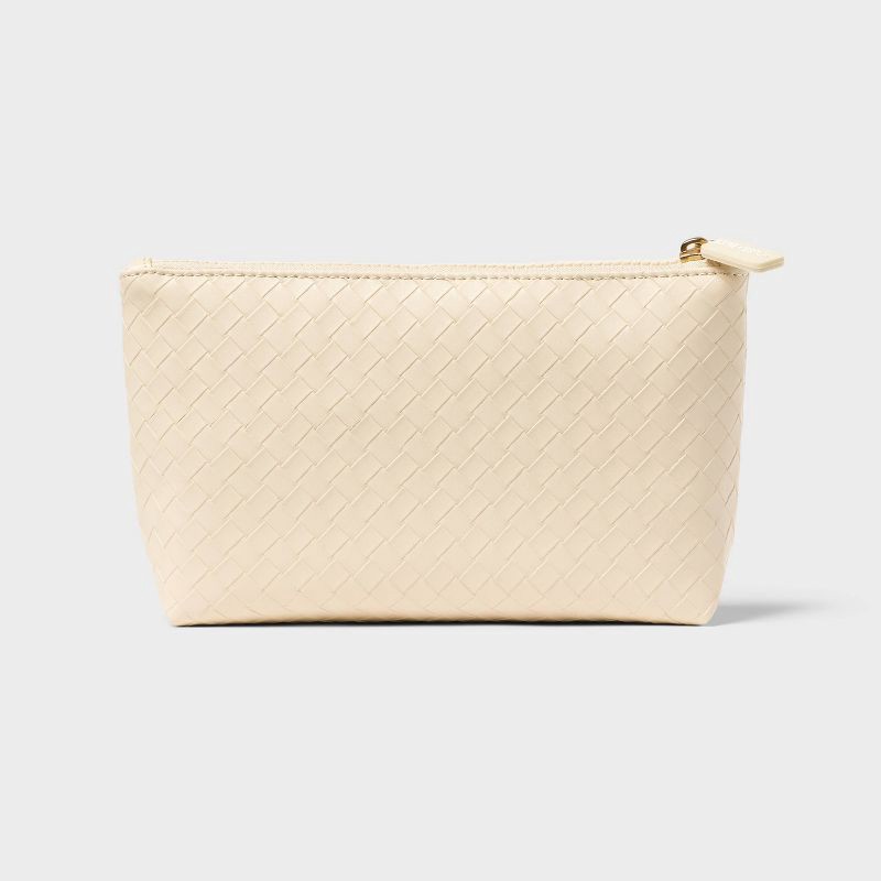slide 1 of 3, Sonia Kashuk™ Small Makeup Bag - Textured Cream, 1 ct