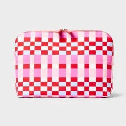 Sonia Kashuk™ Fold-Open Dome Makeup Bag - Pink Plaid