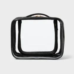 Sonia Kashuk™ Medium Dual Compartment Makeup Bag - Black