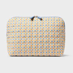 Sonia Kashuk™ Fold-Open Dome Makeup Bag - Blue/Yellow Quilted