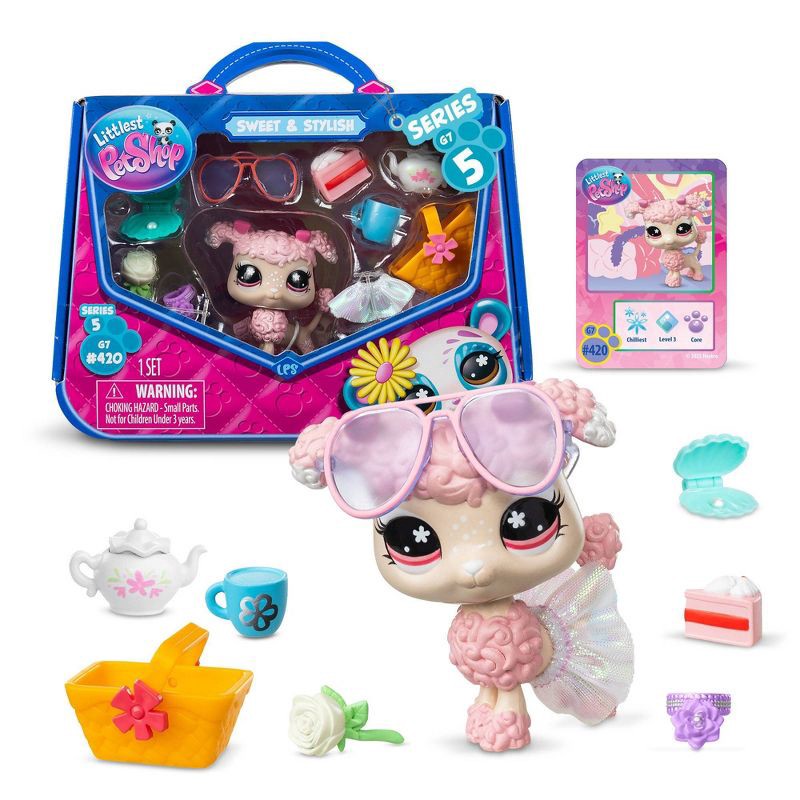 slide 1 of 6, Littlest Pet Shop Surprise Reveal Figures Sweet and Stylish Pastel, 1 ct