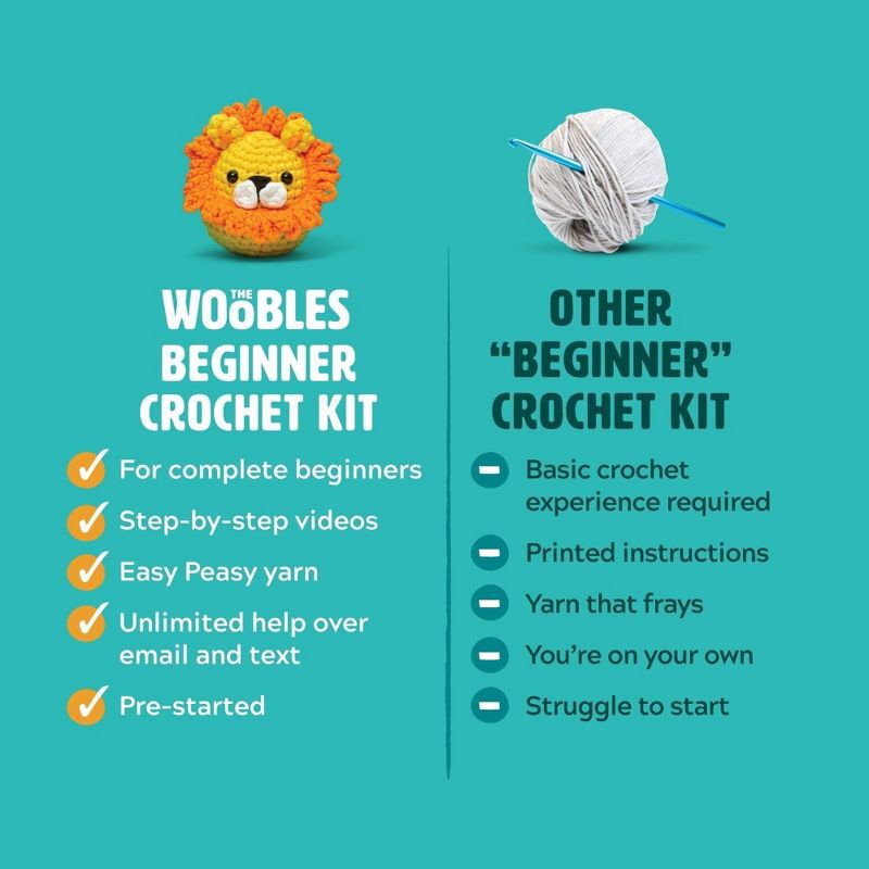 slide 7 of 9, The Woobles Fred the Dino Crochet Kit, 1 ct