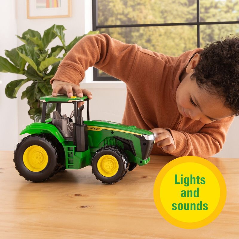slide 3 of 6, John Deere Lights and Sounds Tractor Toy Vehicle, 1 ct