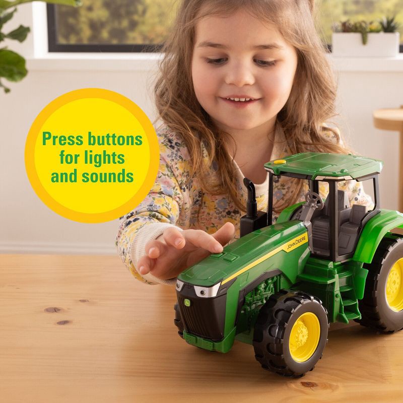 slide 4 of 6, John Deere Lights and Sounds Tractor Toy Vehicle, 1 ct