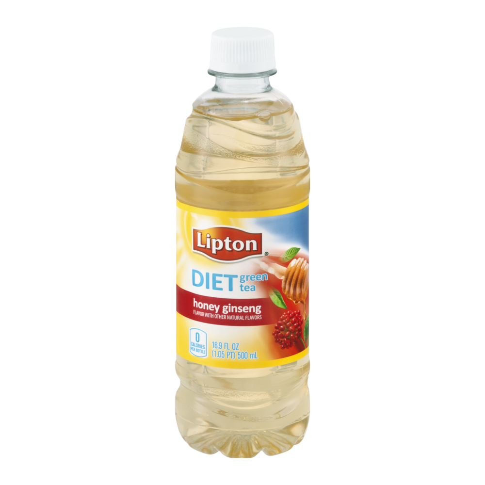 slide 1 of 4, Lipton Diet Honey Ginseng Iced Green Tea - 12 ct; 16.9 fl oz, 12 ct; 16.9 fl oz