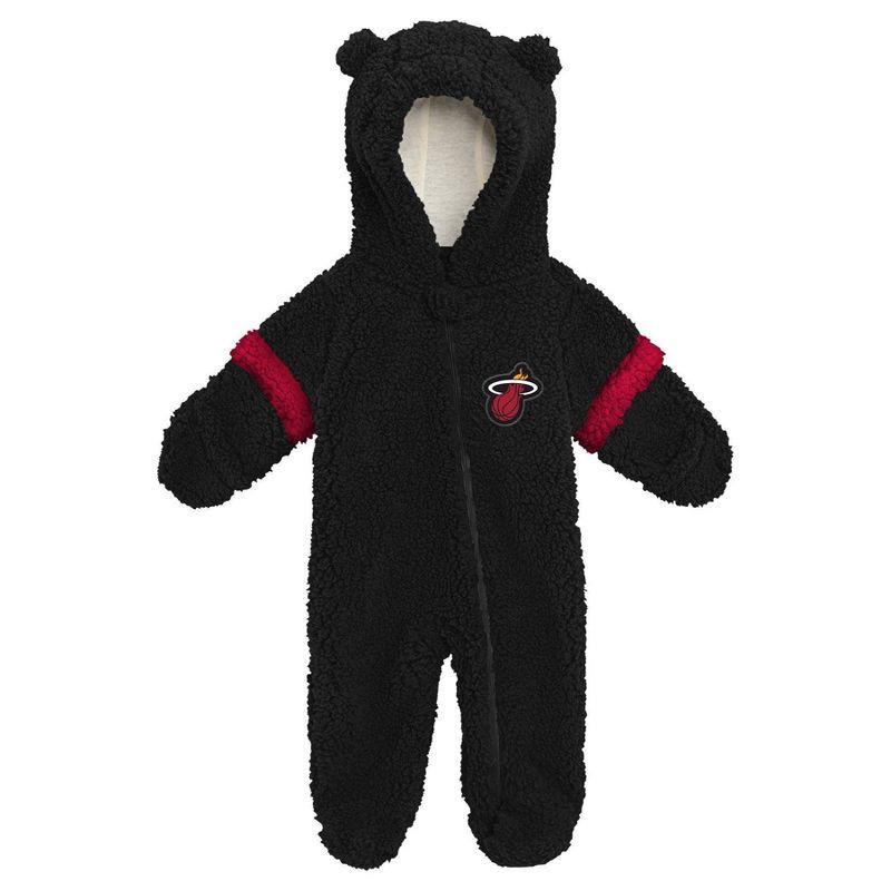 slide 1 of 1, NBA Miami Heat Newborn Faux Fur Bodysuit - 0-3 Months, 1 ct