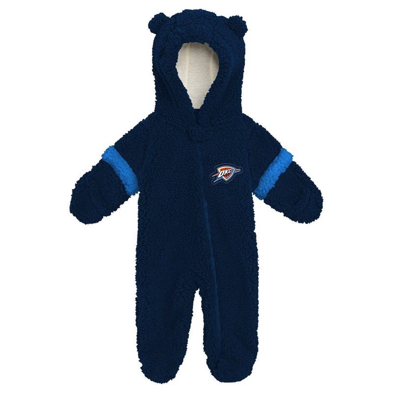 slide 1 of 1, NBA Oklahoma City Thunder Newborn Faux Fur Bodysuit - 0-3 Months, 1 ct