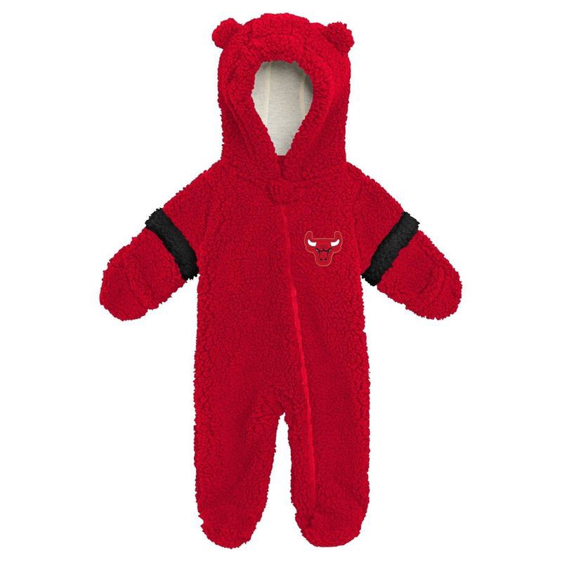 slide 1 of 1, NBA Chicago Bulls Newborn Faux Fur Bodysuit - 3-6 Months, 1 ct