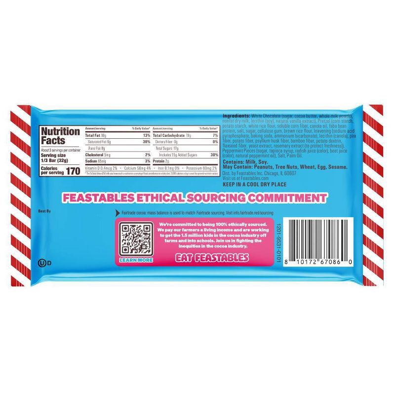slide 8 of 9, Feastables Pretzel Mint Crunch XL Christmas Chocolate Bar Stocking Stuffer - 3.35oz, 3.35 oz