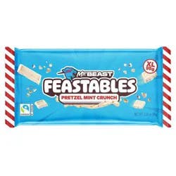 Feastables Pretzel Mint Crunch XL Christmas Chocolate Bar Stocking Stuffer - 3.35oz