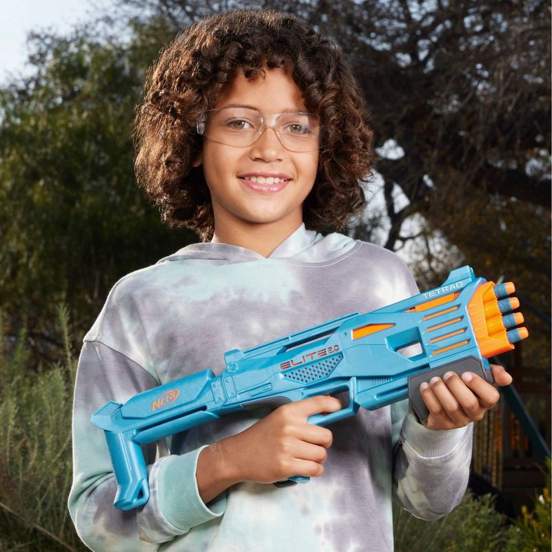 slide 5 of 5, NERF Elite 2.0 Tetrad QS 4 Toy Blaster, 1 ct