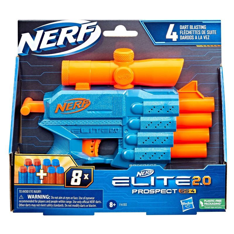 slide 6 of 6, NERF Elite 2.0 Prospect QS 4 Toy Blaster, 1 ct