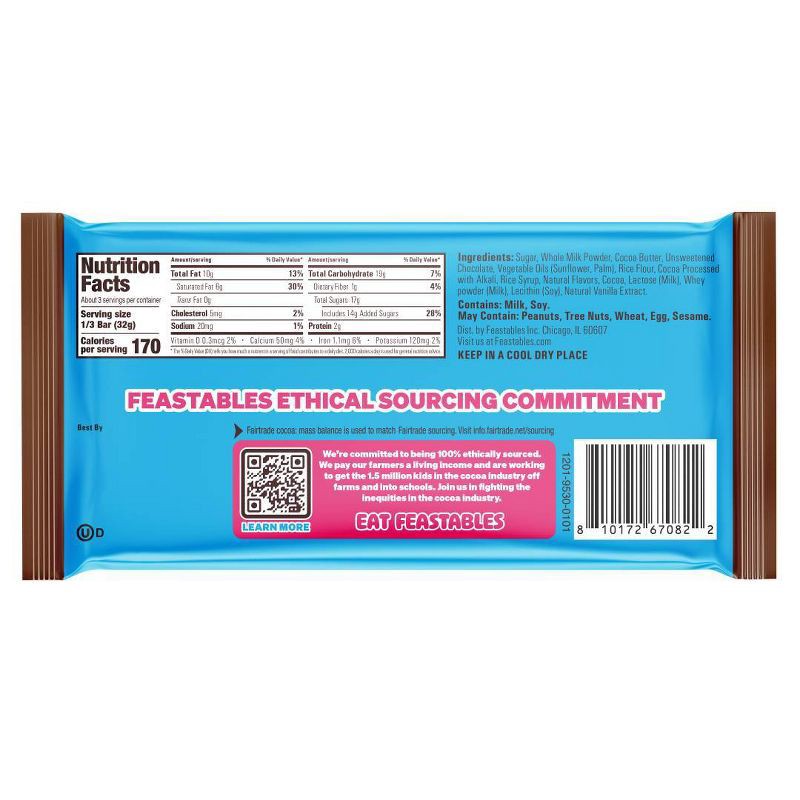 slide 9 of 9, Feastables Hot Cocoa Crunch XL Christmas Candy Chocolate Bar Stocking Stuffer - 3.35oz, 3.35 oz