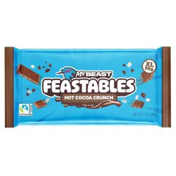 Feastables Hot Cocoa Crunch XL Christmas Candy Chocolate Bar Stocking Stuffer - 3.35oz