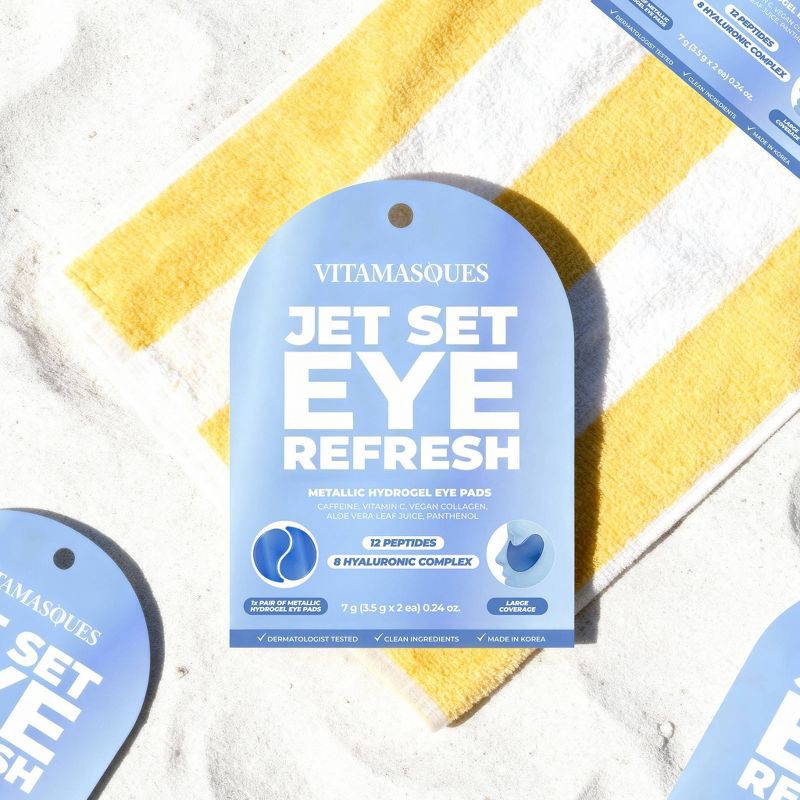 slide 3 of 4, Vitamasques Jet Set Refresh Metallic Gel Eye Pads - 0.24 fl oz, 0.24 fl oz