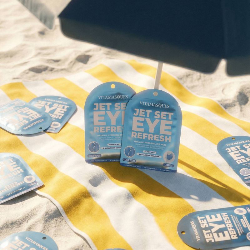slide 4 of 4, Vitamasques Jet Set Refresh Metallic Gel Eye Pads - 0.24 fl oz, 0.24 fl oz