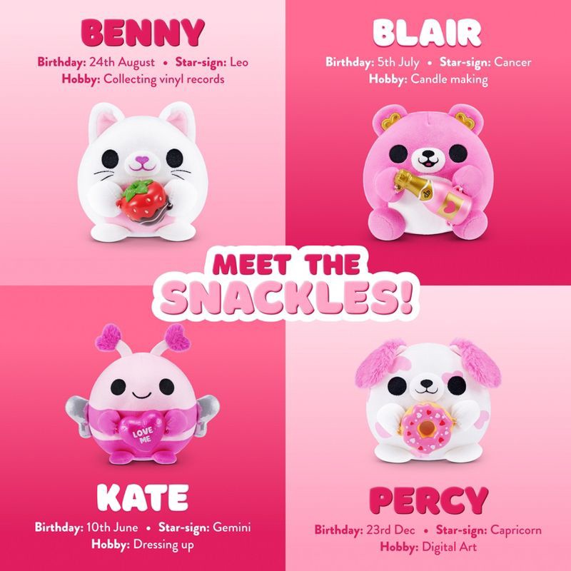 slide 3 of 9, Snackles Love 5" Capsule Stuffed Animal, 1 ct