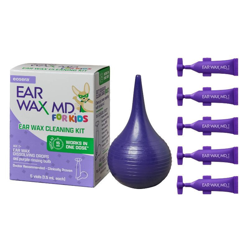 slide 2 of 5, Ear Pain MD Ear Wax MD Eosera Kids' Multi-Use Wax Cleaning Kit - 5 vials, 1 ct