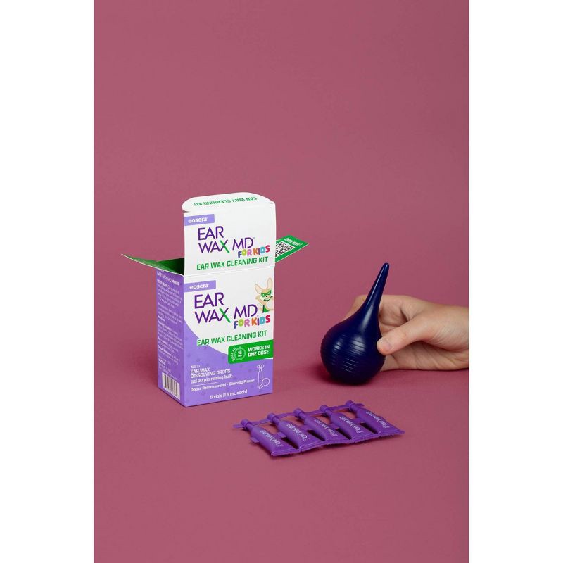 slide 5 of 5, Ear Pain MD Ear Wax MD Eosera Kids' Multi-Use Wax Cleaning Kit - 5 vials, 1 ct
