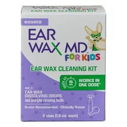 Ear Pain MD Ear Wax MD Eosera Kids' Multi-Use Wax Cleaning Kit - 5 vials