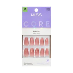 KISS Nails CORE Color Press-On Fake Nails - Medium Coffin - Jubilation - 35ct