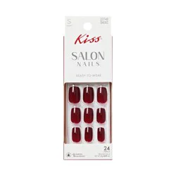 KISS Products Kiss Salon Press-On Fake Nails Short Squoval - Statement - 25ct