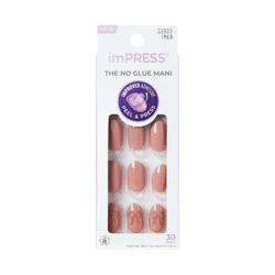 KISS Products KISS Nails imPRESS Design Press-On Fake Nails - Short Oval - Close to you - 33ct