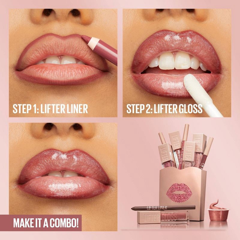 slide 3 of 6, Maybelline Lifter Liner Lip Liner Pencil with Hyaluronic Acid - Fit Check - 0.04oz, 0.04 oz