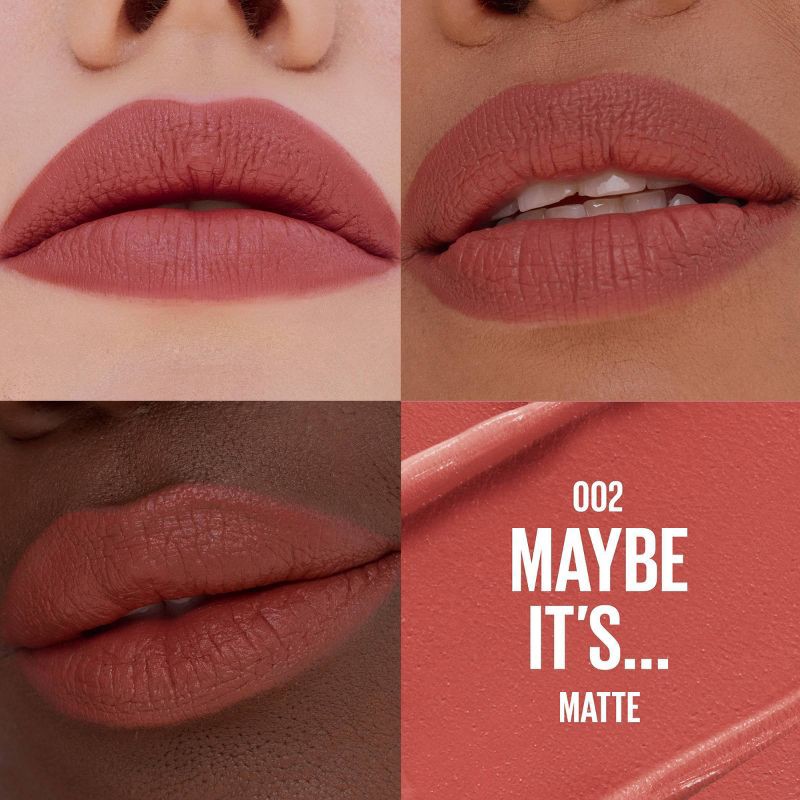 slide 3 of 10, Maybelline Serum Lipstick with Hyaluronic Acid - Matte - 002 Maybe It's - 0.12oz, 0.12 oz