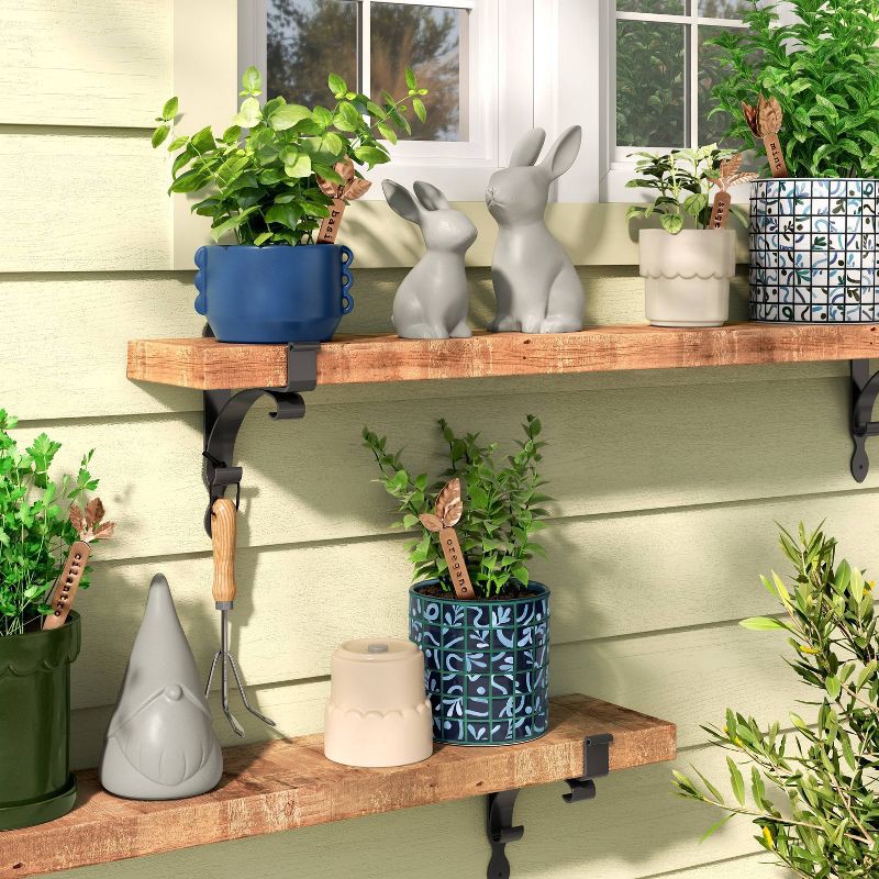 slide 2 of 4, Small Cement Rabbit Outdoor Garden Figurine Gray - Threshold™, 1 ct