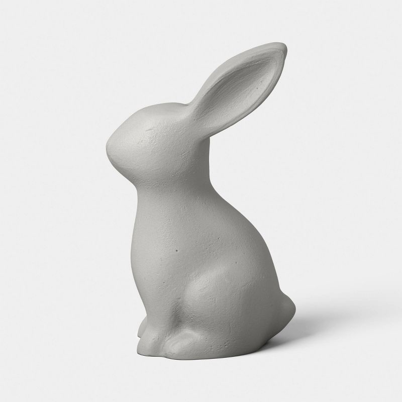 slide 3 of 4, Small Cement Rabbit Outdoor Garden Figurine Gray - Threshold™, 1 ct