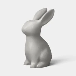 Small Cement Rabbit Outdoor Garden Figurine Gray - Threshold™