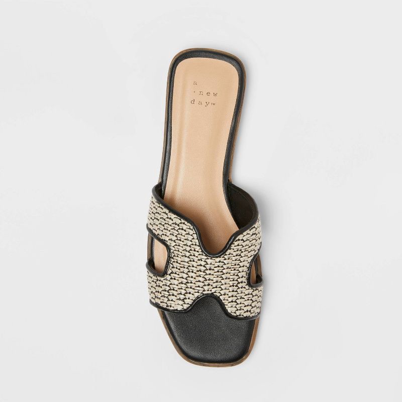 slide 3 of 4, Women's Nina Sandals with Memory Foam Insole - A New Day™ Onyx 6.5, 1 ct
