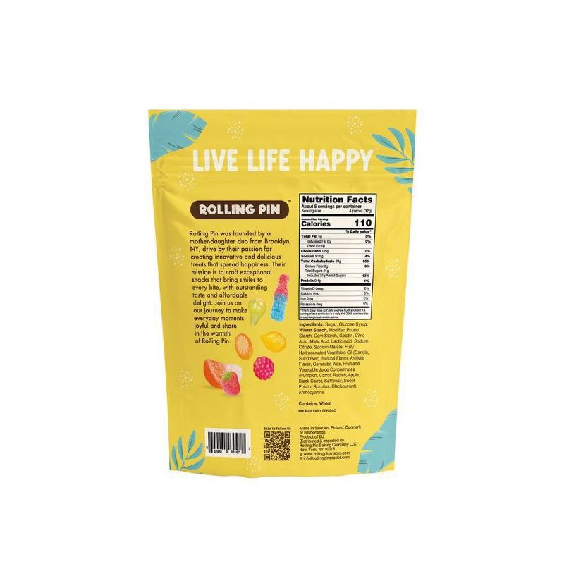 slide 2 of 3, Rolling Pin Sweet & Sour Summer Mix Gummy Swedish Candy - 5.2oz, 5.2 oz