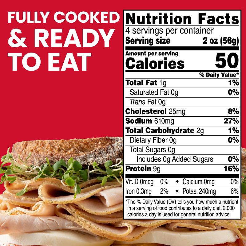 slide 6 of 6, Hillshire Farm Jalapeno Ranch Turkey Boneless - 8oz, 8 oz