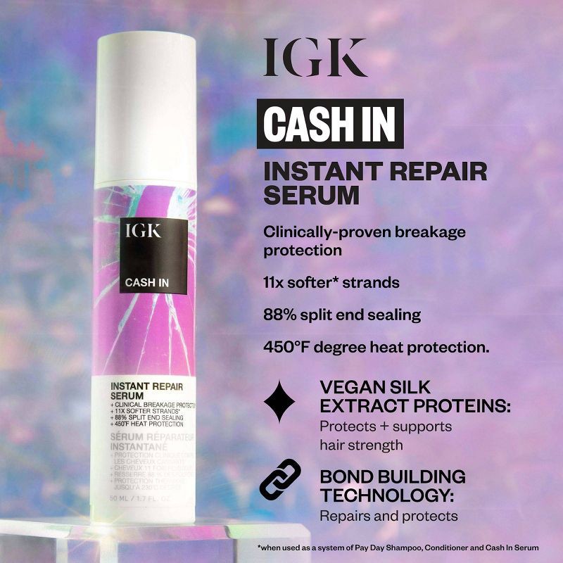 slide 5 of 6, IGK Cash In Instant Repair Serum - 1.7oz, 1.7 oz