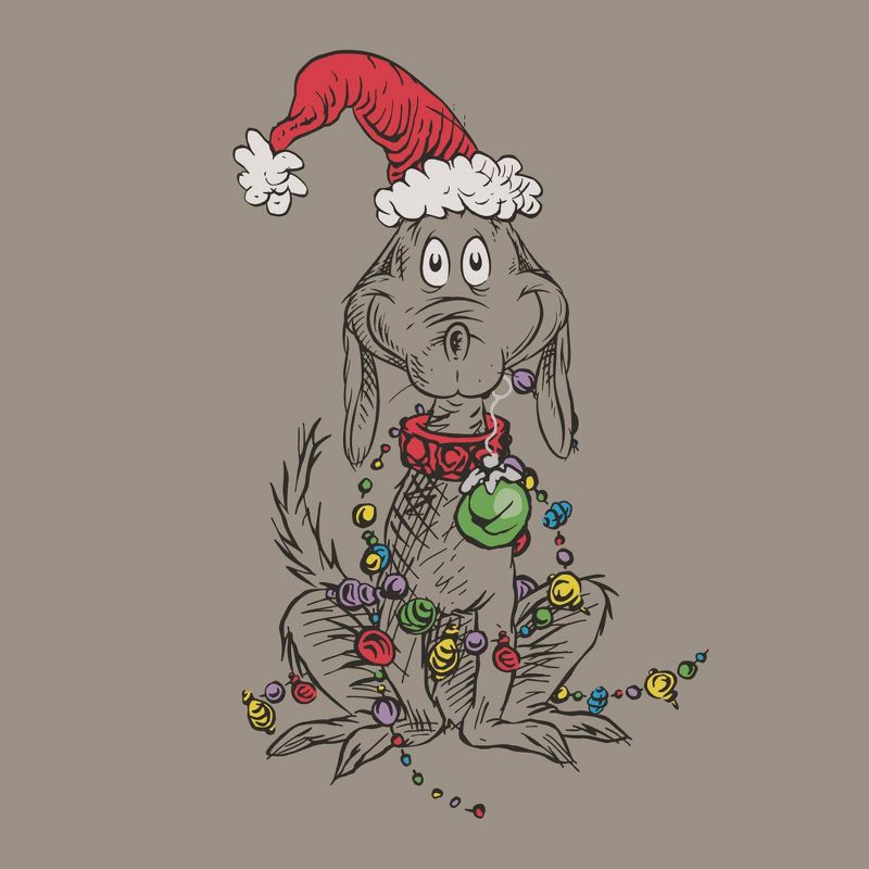 slide 3 of 3, Men's The Grinch Max The Dog Crewneck Sweatshirt - Sand L, 1 ct
