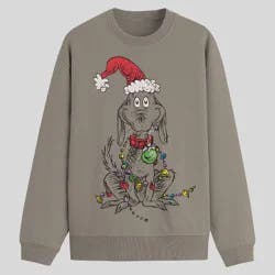 Men's The Grinch Max The Dog Crewneck Sweatshirt - Sand XL