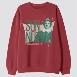 Men's Elf Crewneck Fleece Sweatshirt - Red M