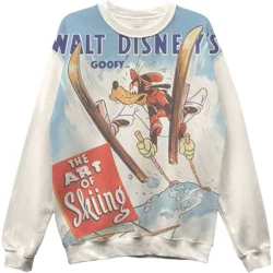 Men's Disney Goofy Fleece Crewneck Sweatshirt - Beige M