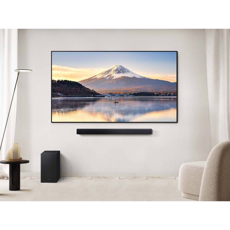 slide 11 of 11, Samsung 2.1Ch DTS Virtual:X Soundbar with Subwoofer (HW-B53WF): HDMI ARC, Bluetooth, Wall Mountable, 1 ct